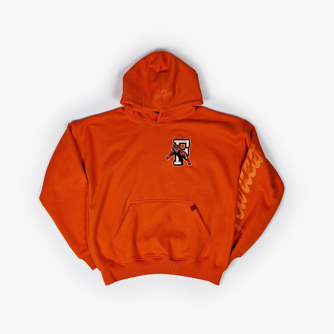 Orange Fearless oversized hoodie - Unisex