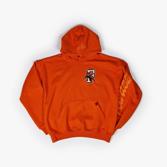 Orange Fearless oversized hoodie - Unisex