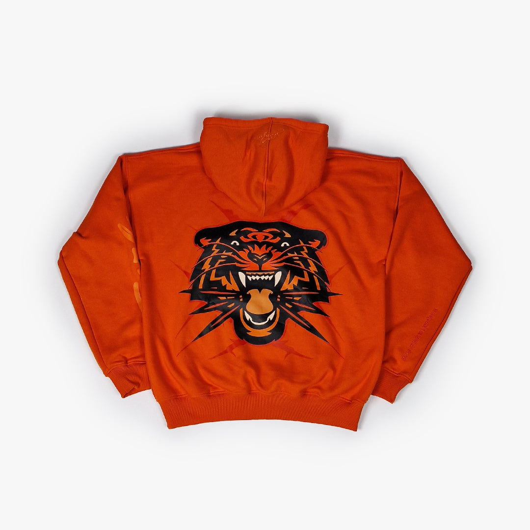 Orange Fearless oversized hoodie - Unisex