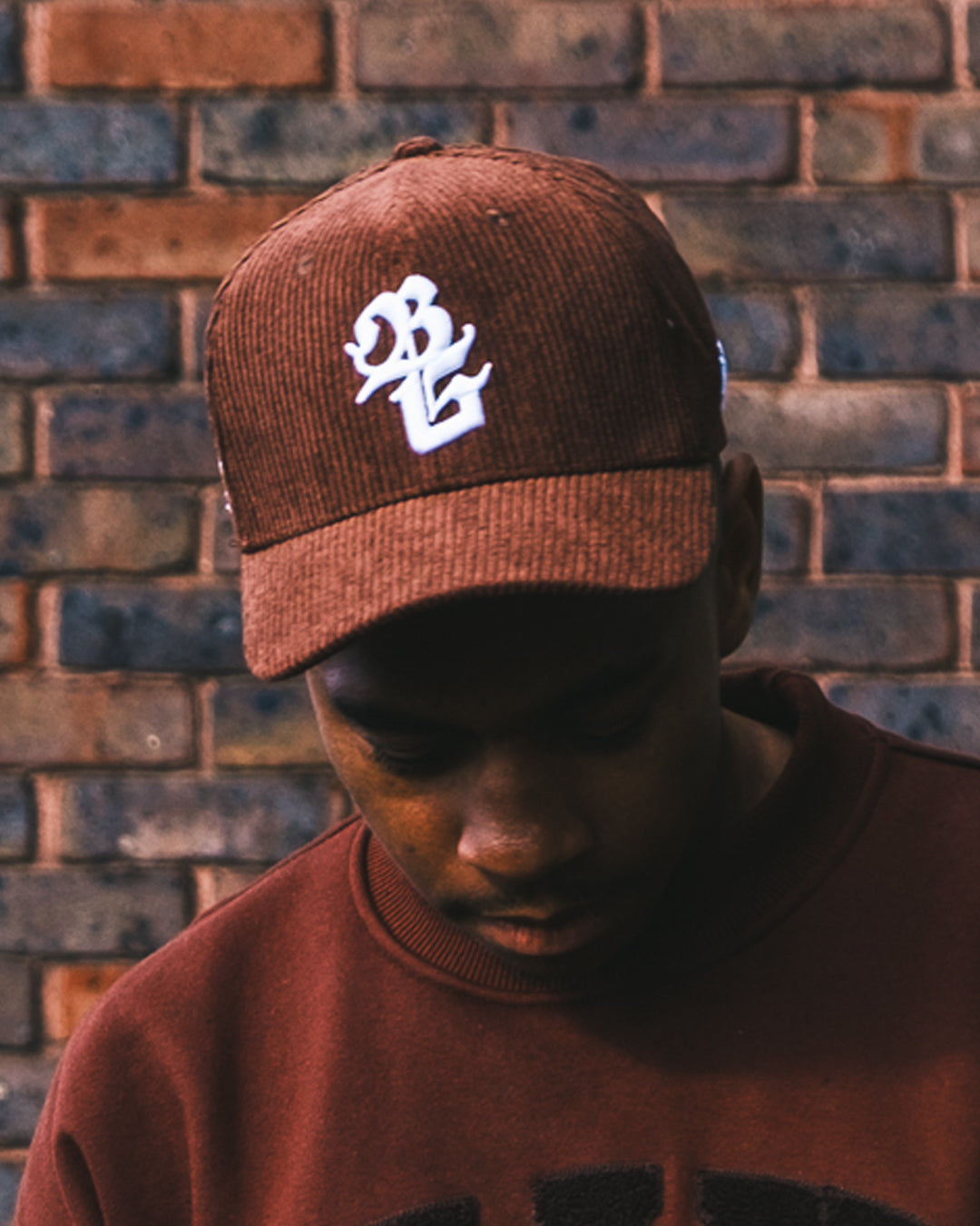 CORDUROY MONOGRAM SNAP CAP
