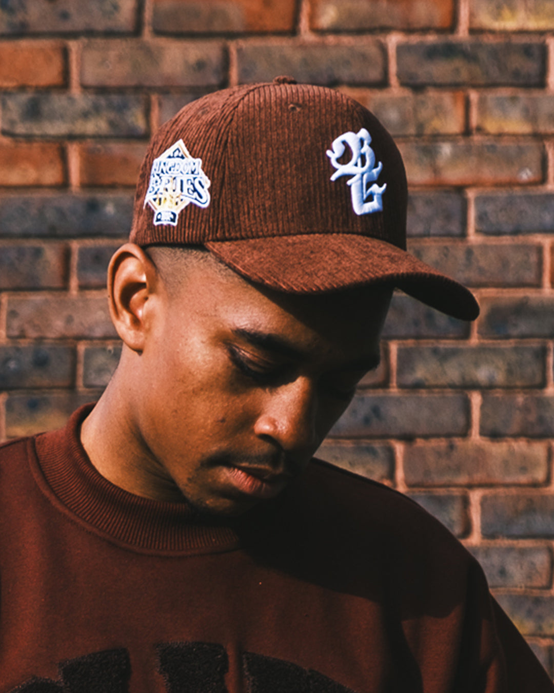 CORDUROY MONOGRAM SNAP CAP